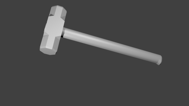 sledge hammer 3D Model .c4d .max .obj .3ds .fbx .stl .blend 