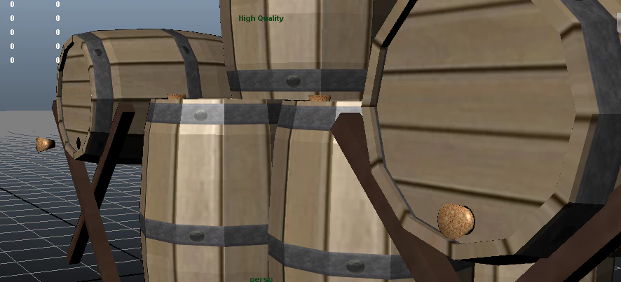 wooden barrel with stand 3D Model .c4d .max .obj .3ds .fbx .stl .blend