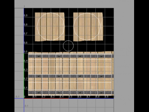 wooden barrel with stand 3D-Modell