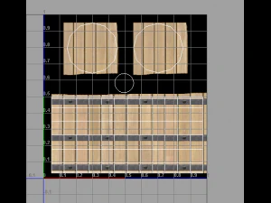 wooden barrel with stand 3D Model