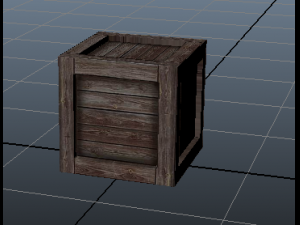wooden crate box 3D Model