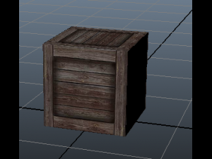 wooden crate box 3D Model