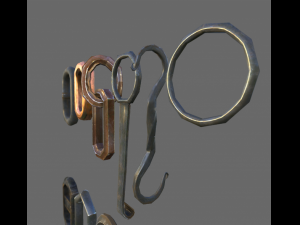 10 pack chains game ready Model 3D