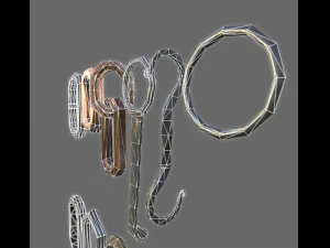 10 pack chains game ready 3D Model