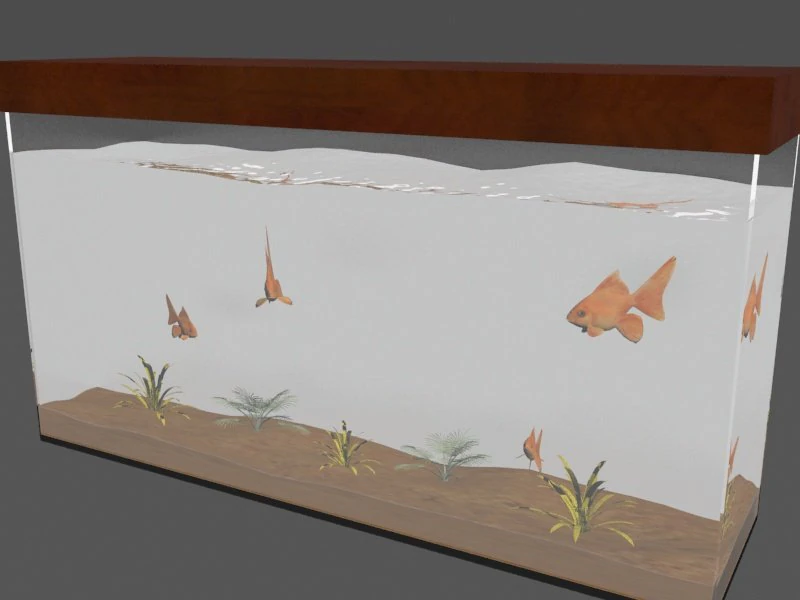 ライトのある水族館 3Dモデル .c4d .max .obj .3ds .fbx .stl .blend 