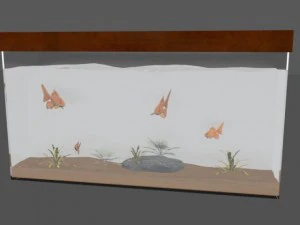 ライトのある水族館 3Dモデル