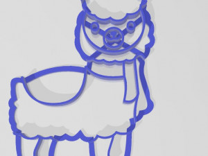 cookie cutter two-piece alpaca 3Dプリントモデル