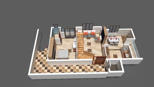 of plan 3D 모델 .c4d .max .obj .3ds .fbx .stl .blend 