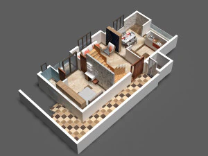 of plan 3D Model