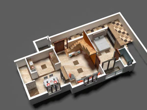 of plan 3D Model