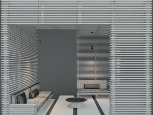 exterior wooden pergola 3D Model