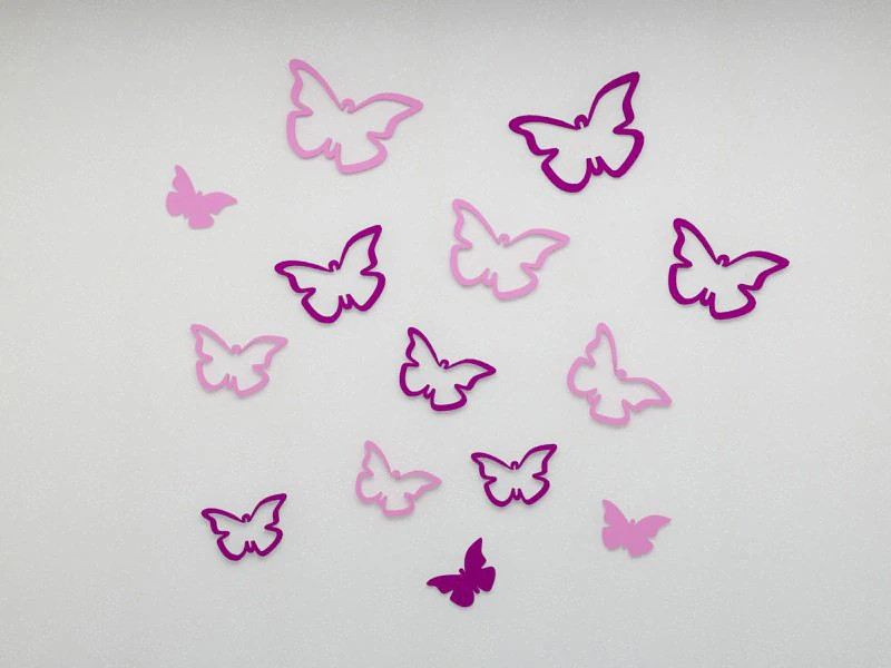 Butterflies 3D Model .c4d .max .obj .3ds .fbx .stl .blend 