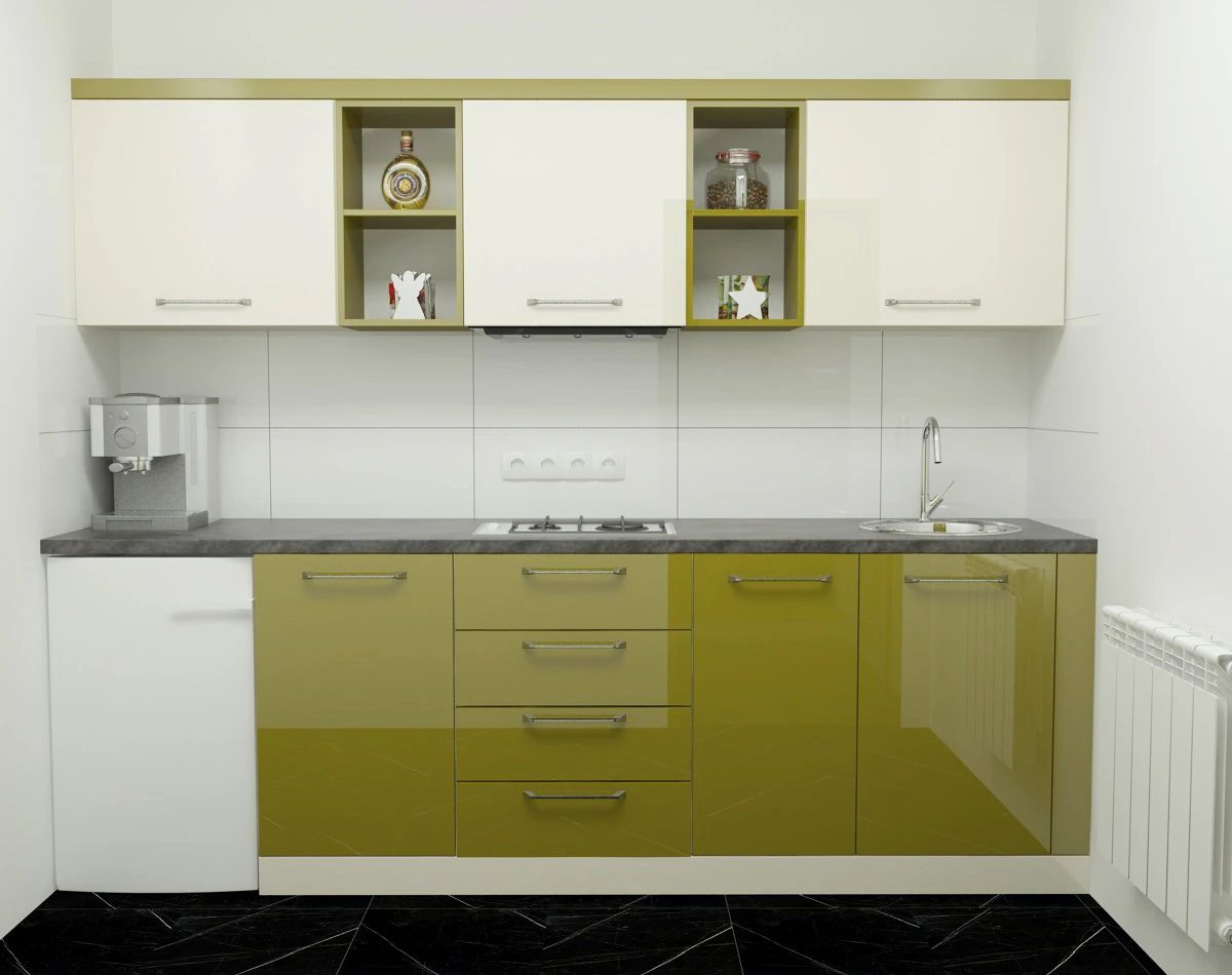 Modern green kitchen 3D Model .c4d .max .obj .3ds .fbx .stl .blend 