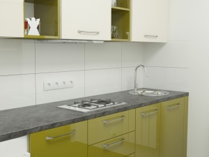 Modern green kitchen 3D Model