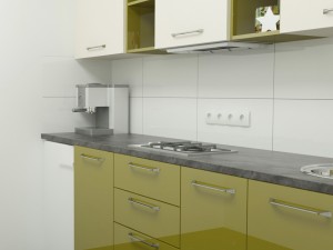 Modern green kitchen 3D Model