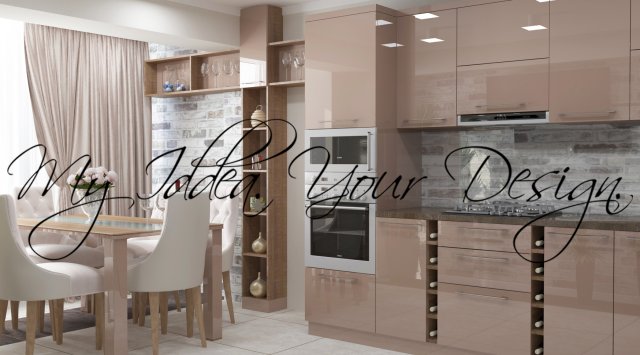Capuccino modern kitchen Modello 3D .c4d .max .obj .3ds .fbx .stl .blend 