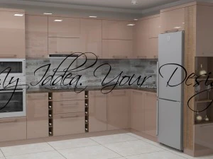 Capuccino modern kitchen 3D Model