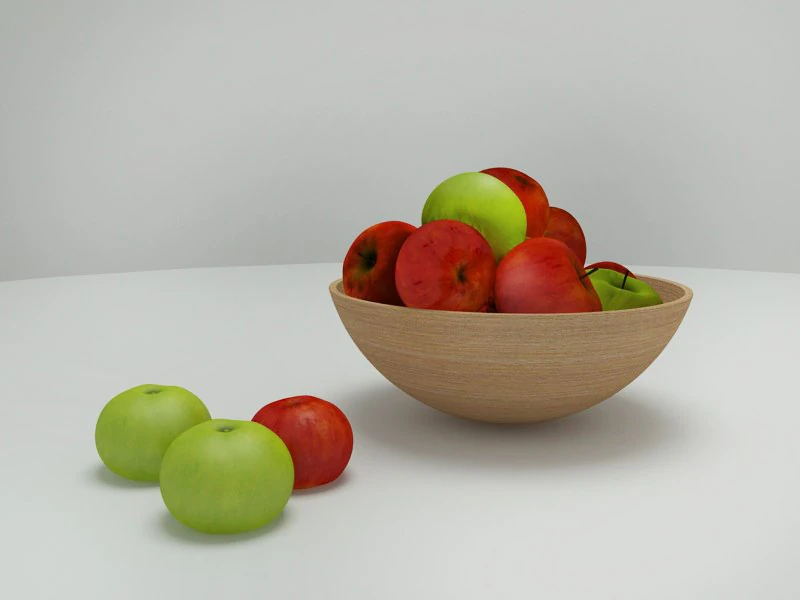 Apple 3D Model .c4d .max .obj .3ds .fbx .stl .blend 