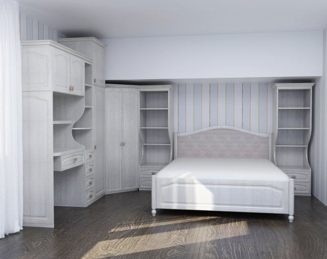 Girls bedroom classical Modelo 3D .c4d .max .obj .3ds .fbx .stl .blend