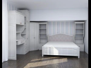 Girls bedroom classical 3D Model