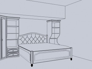 Girls bedroom classical Modelo 3D