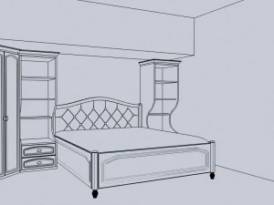 Girls bedroom classical 3D Model