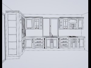 Kitchen classical 3Dモデル