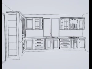 Kitchen classical 3D Model