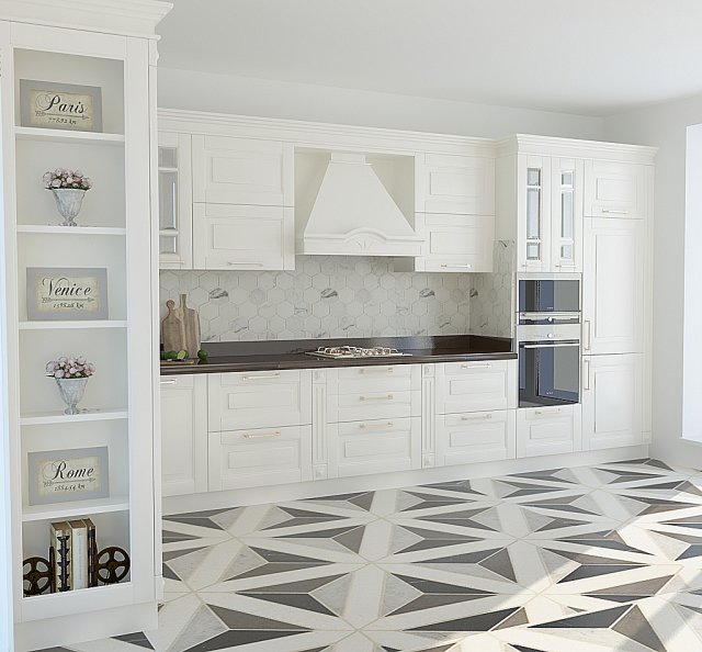Kitchen classic 3D 模型 .c4d .max .obj .3ds .fbx .stl .blend