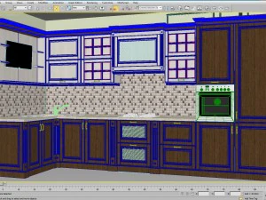 현대적인 주방 3D 모델