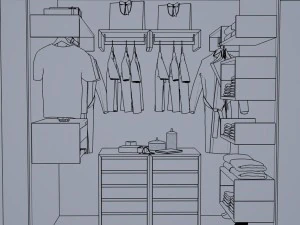 Wardrobe room 3D Model