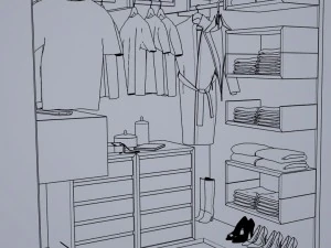 Wardrobe room 3D Model