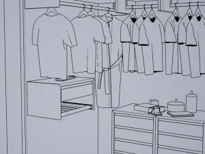 Wardrobe room 3D Model