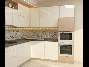 Neutral modern kitchen 3D Model