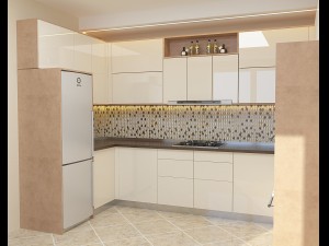 Neutral modern kitchen Modèle 3D
