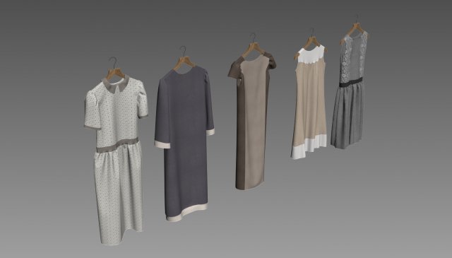 Woman clothes 3D 모델 .c4d .max .obj .3ds .fbx .stl .blend