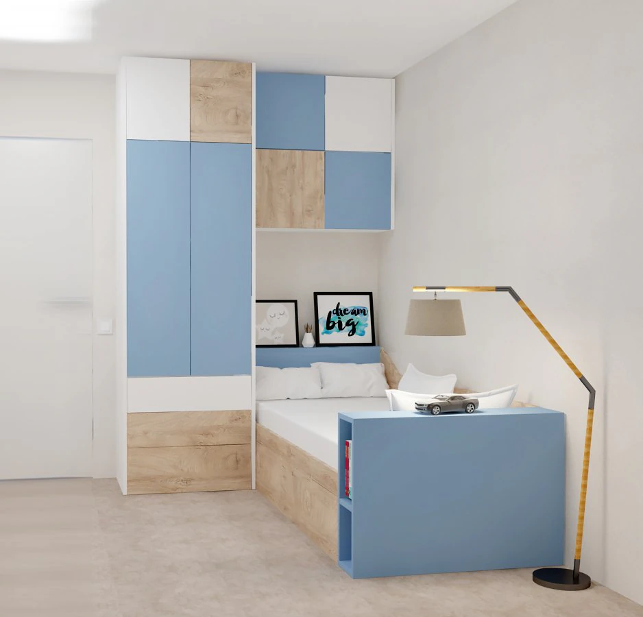 Kids room blue 3D Model .c4d .max .obj .3ds .fbx .stl .blend