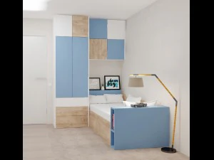 Kinderzimmer blau 3D Modell