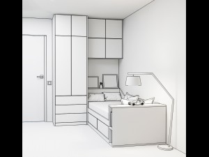 Kids room blue Modelo 3D