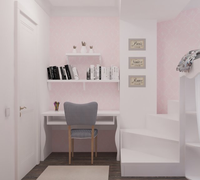 Bunk bedroom Modelo 3D .c4d .max .obj .3ds .fbx .stl .blend 