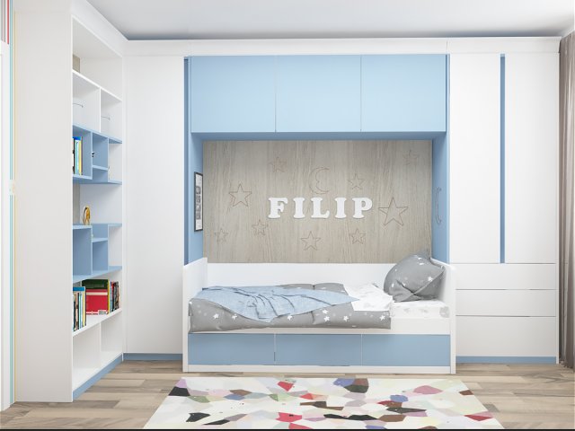 Blue baby room 3D Model .c4d .max .obj .3ds .fbx .stl .blend