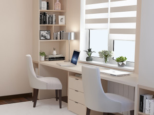 Office table wardrobe 3D Model