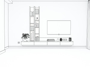 Tv stand furniture Model 3D
