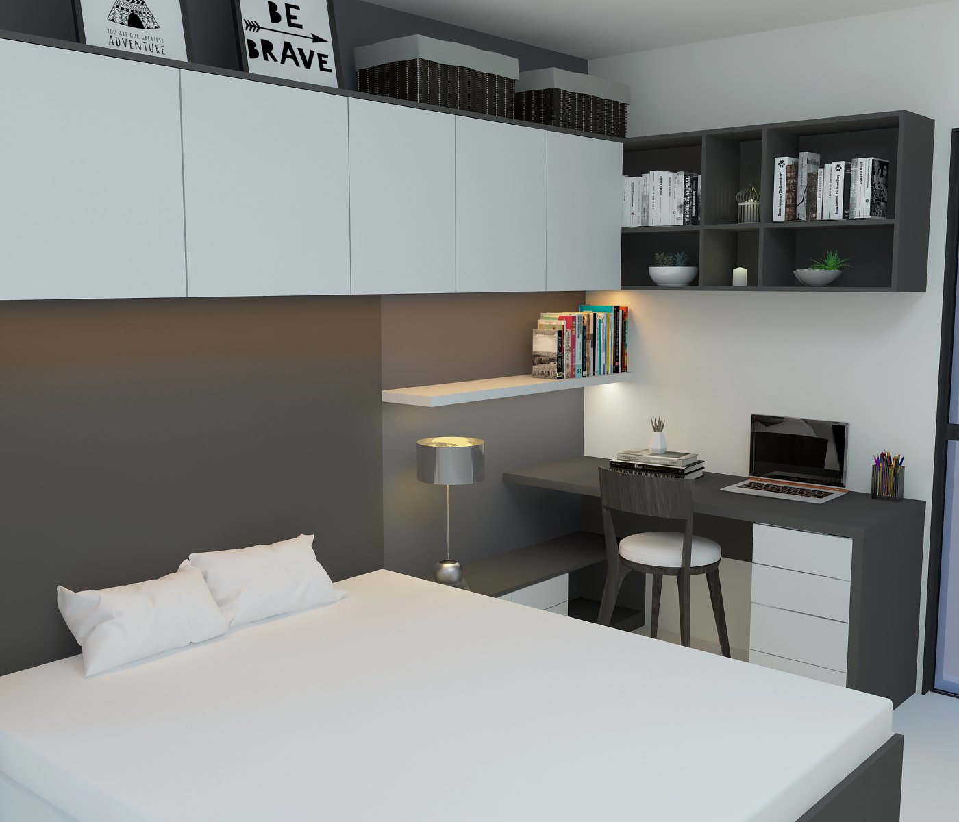 Room 2 3D-Modell in Schlafzimmer 3DExport