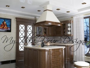 Wood kitchen 3D Model
