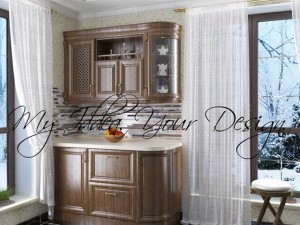 Wood kitchen 3D Model