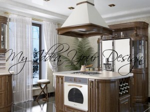 Wood kitchen 3D Model