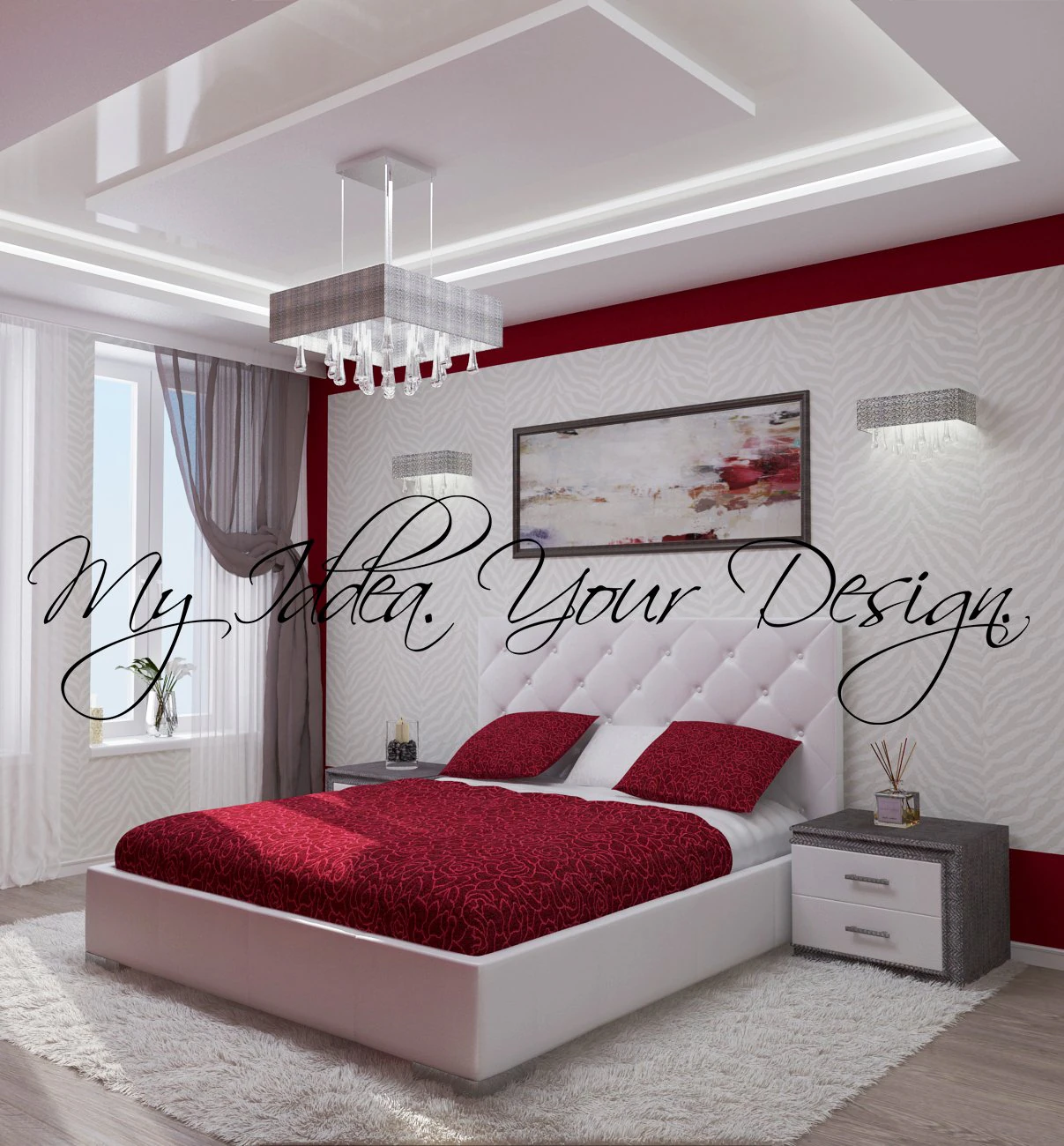 Modern bedroom 3D Model .c4d .max .obj .3ds .fbx .stl .blend 