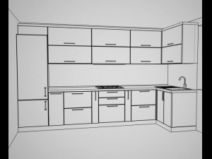 Modern kitchen 3D Model