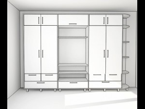 Closet wardrobe Modèle 3D